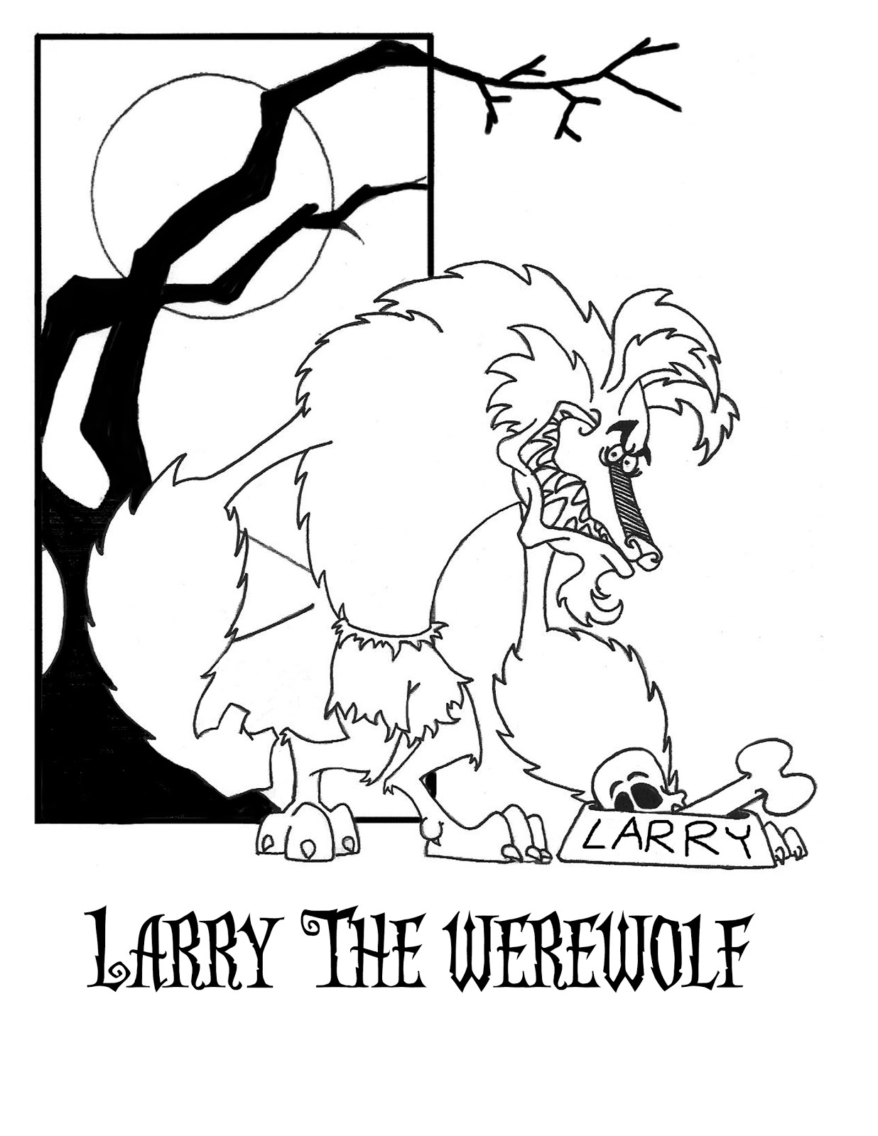 Coloriage Loup Garou #100037 (Personnages) - Album De dedans Coloriage Loup