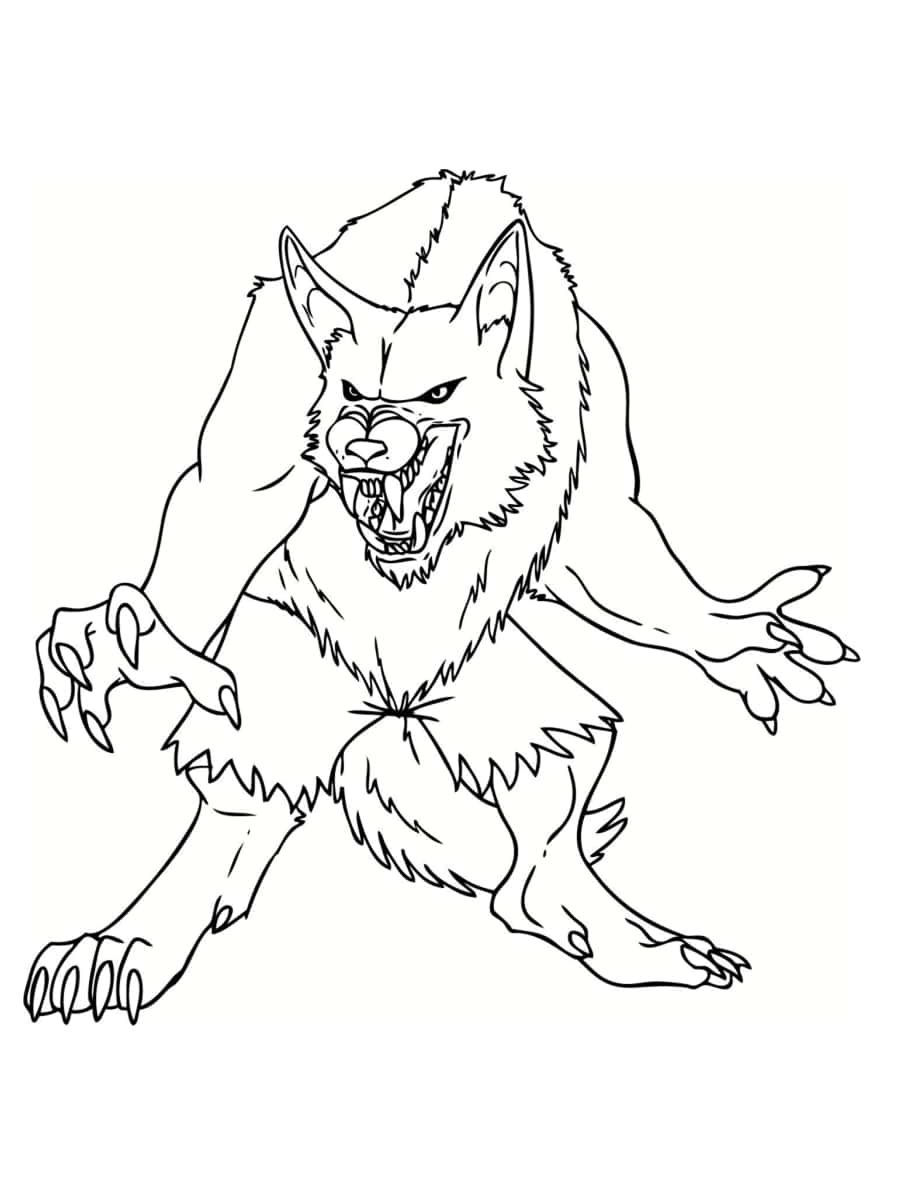 Coloriage Loup Garou : 20 Dessins À Imprimer Gratuitement encequiconcerne Coloriage Loup