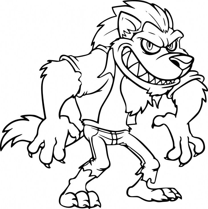 Coloriage Loup-Garou À Imprimer Sur Coloriages concernant Coloriage Dessin Loup