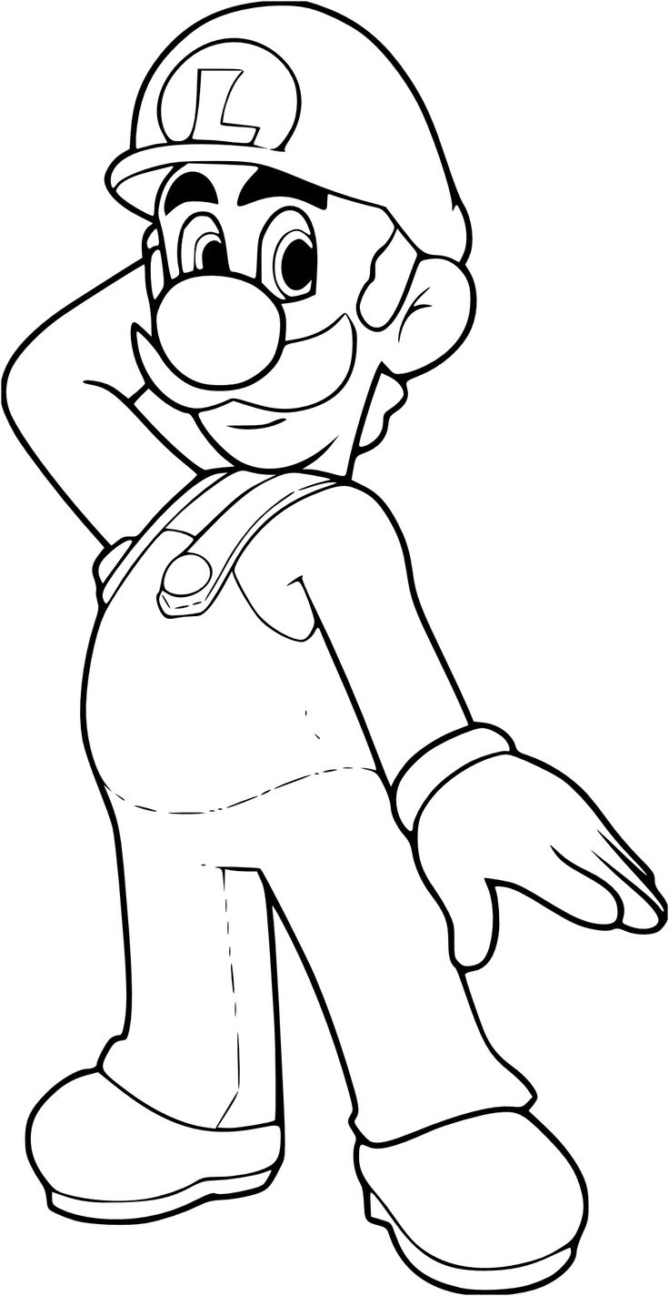 Coloriage Luigi | Coloriage, Livre Coloriage, Coloriage Mario encequiconcerne Coloriage Dessin Mario