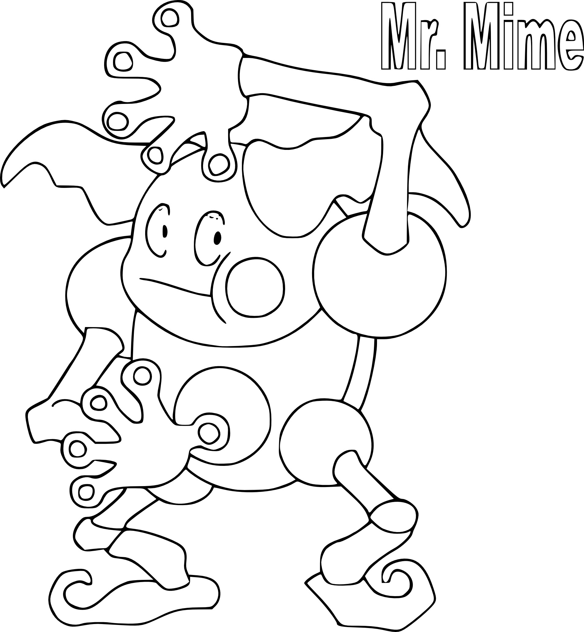 Coloriage M. Mime Pokemon À Imprimer destiné M Coloriage