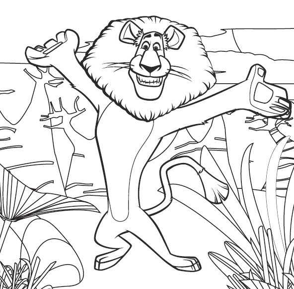 Coloriage Madagascar Gratuit À Imprimer avec Dessin Animé Coloriage A Imprimer