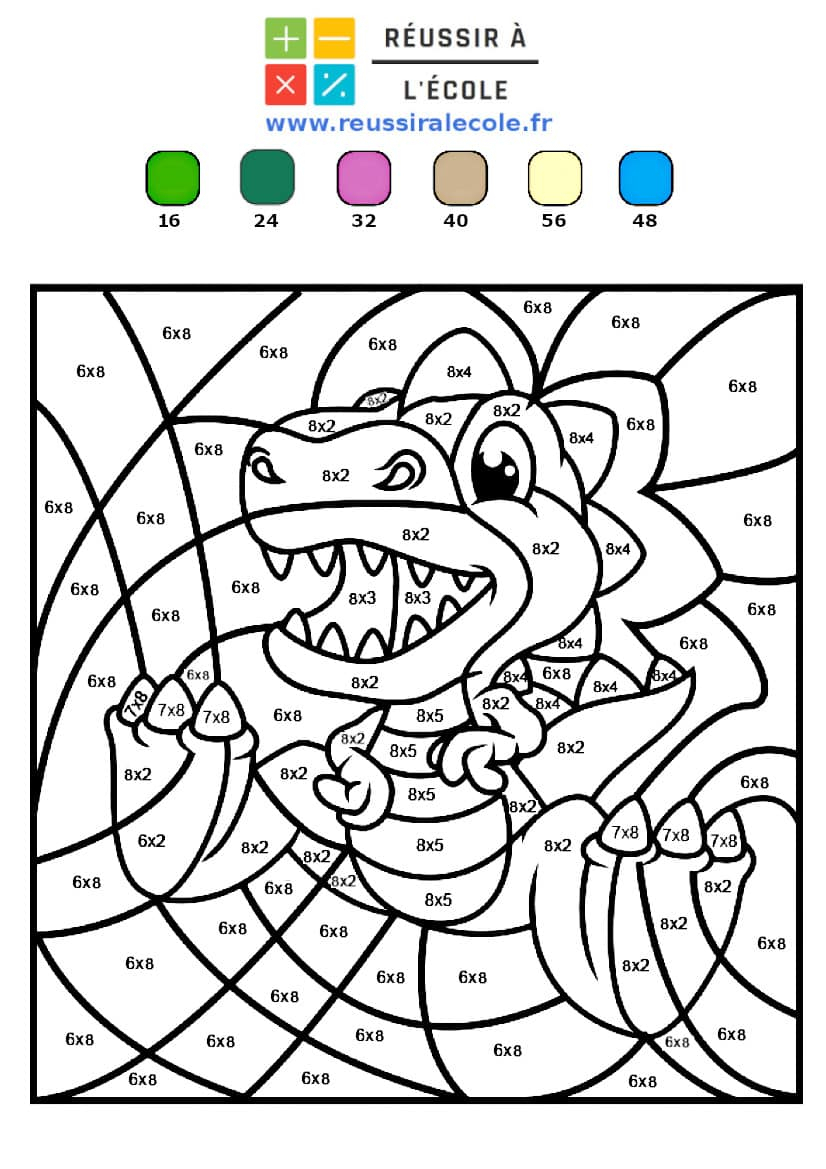 Coloriage Magique 6Eme Multiplication / Coloriages serapportantà Coloriage Magique 6Ème