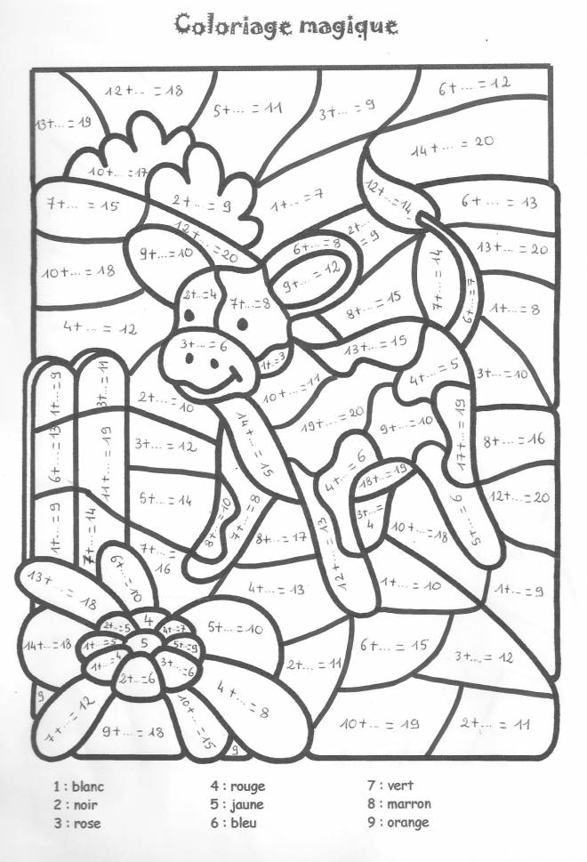 Coloriage Magique Addition Simple En Ligne Dessin Gratuit tout Coloriage Magique Jusqu&amp;amp;#039;À 6