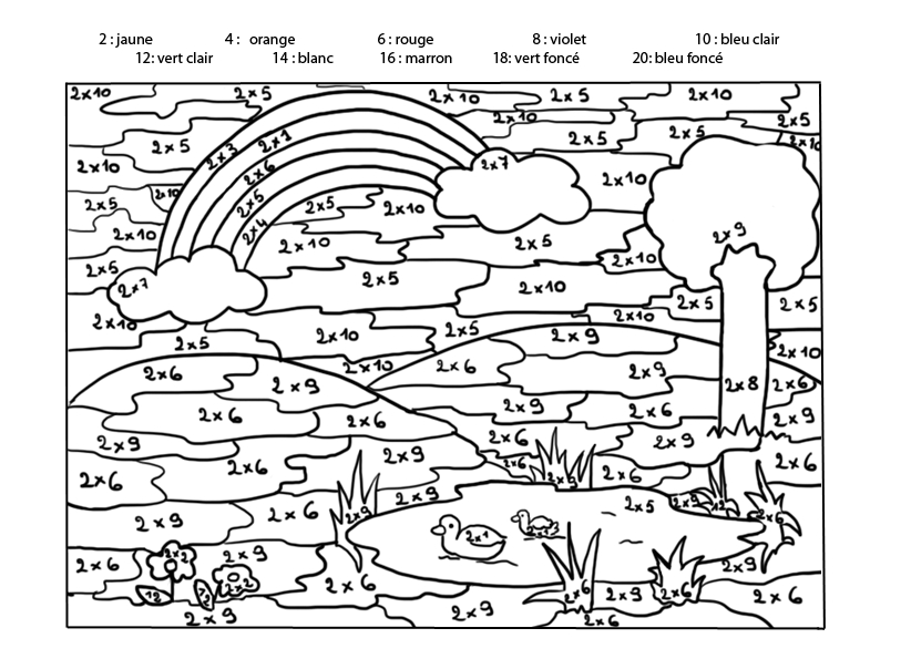 Coloriage Magique Ce1 Addition | Liberate tout Coloriage En Ligne 8 Ans