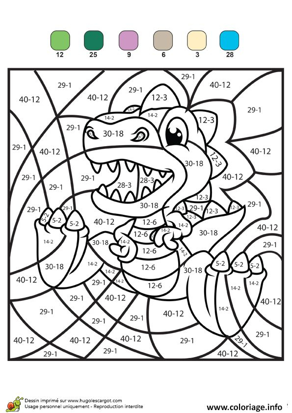 Coloriage Magique Ce2 Ce1 Soustraction 5 À Imprimer pour Coloriage En Ligne 8 Ans