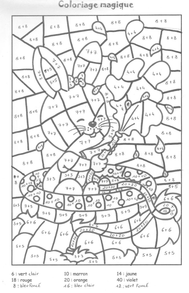 Coloriage Magique Ce2 - Coloriage Magique Table De destiné Table De 8 Coloriage Magique