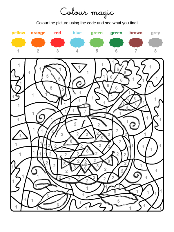 Coloriage Magique, Coloriage Numéroté, Coloriage Halloween encequiconcerne Coloriage Dessin Numéroté