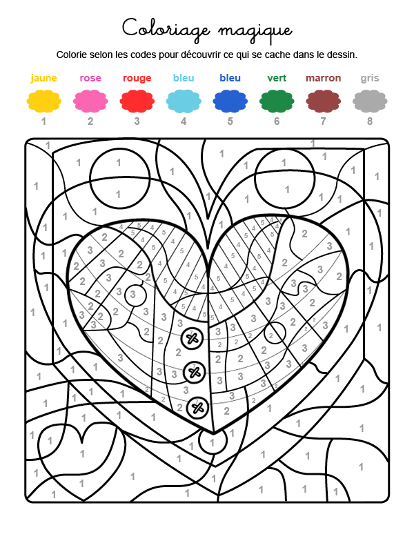 Coloriage Magique D&amp;#039;Amour intérieur Coloriage Magique S