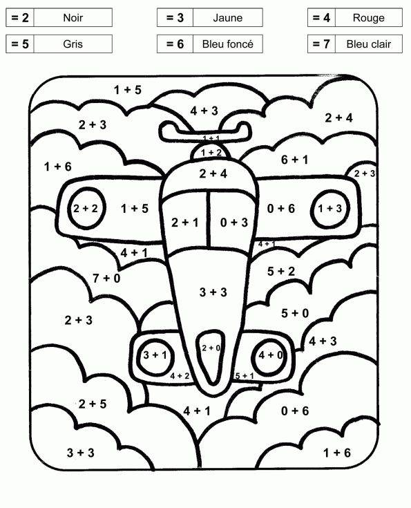 Coloriage Magique D&amp;#039;Avion À Colorier | Coloriage Magique dedans Coloriage Magique Confusion B Et D