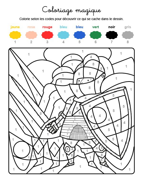 Coloriage Magique D&amp;#039;Un Héros avec Coloriage Magique O