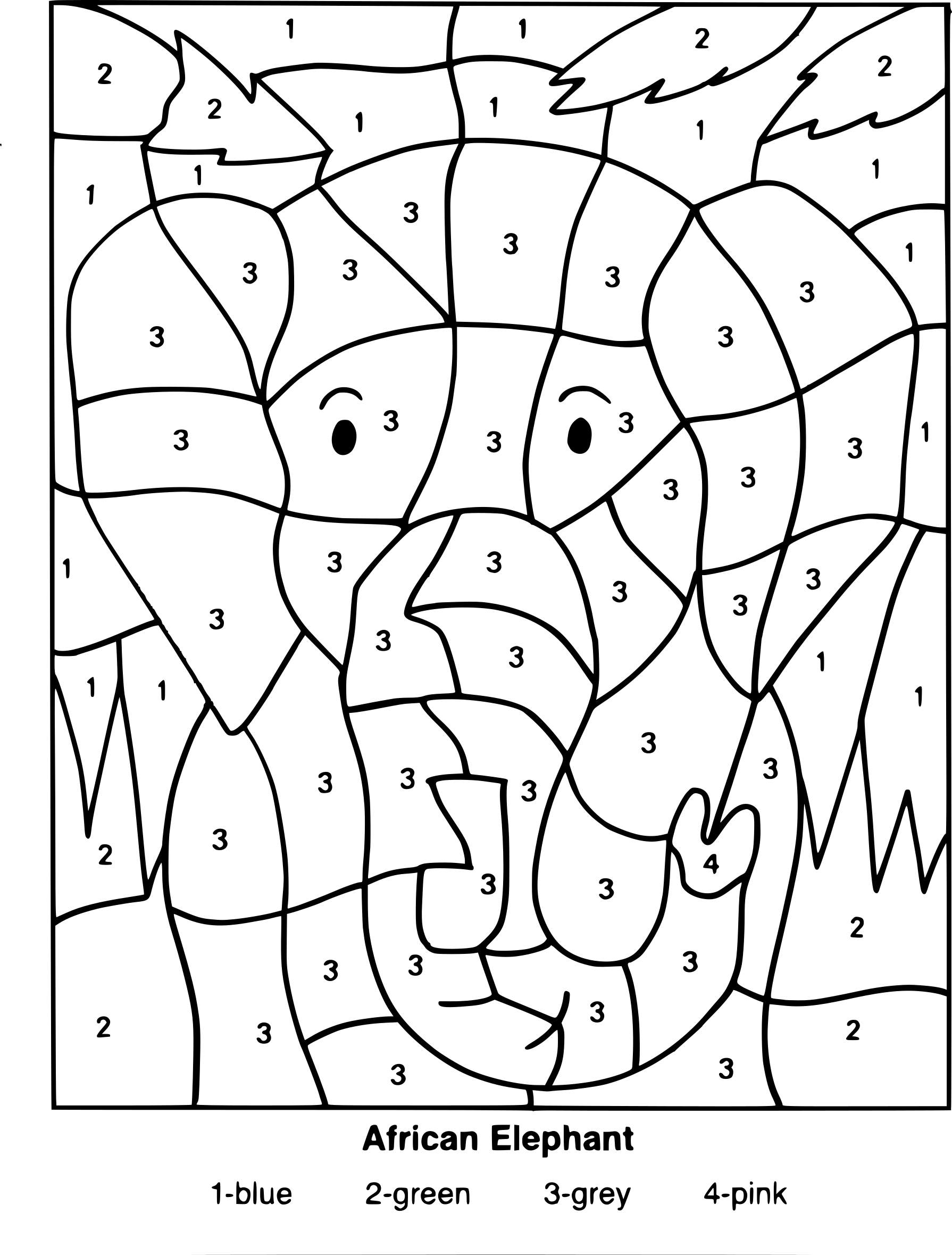 Coloriage Magique Elephant À Imprimer avec Coloriage Magique,