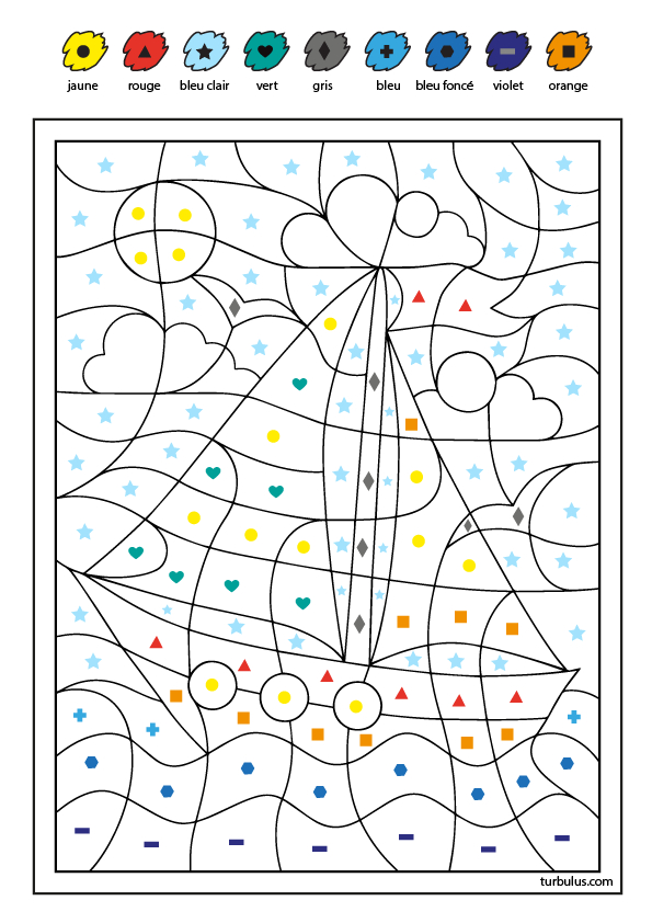 Coloriage Magique, Formes Et Couleurs - Turbulus, Jeux avec Coloriage Magique S