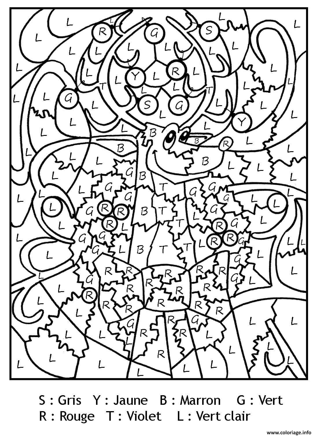 Coloriage Magique Lettre Renne De Noel Dessin Magique Noel à Coloriage Magique Lettre P