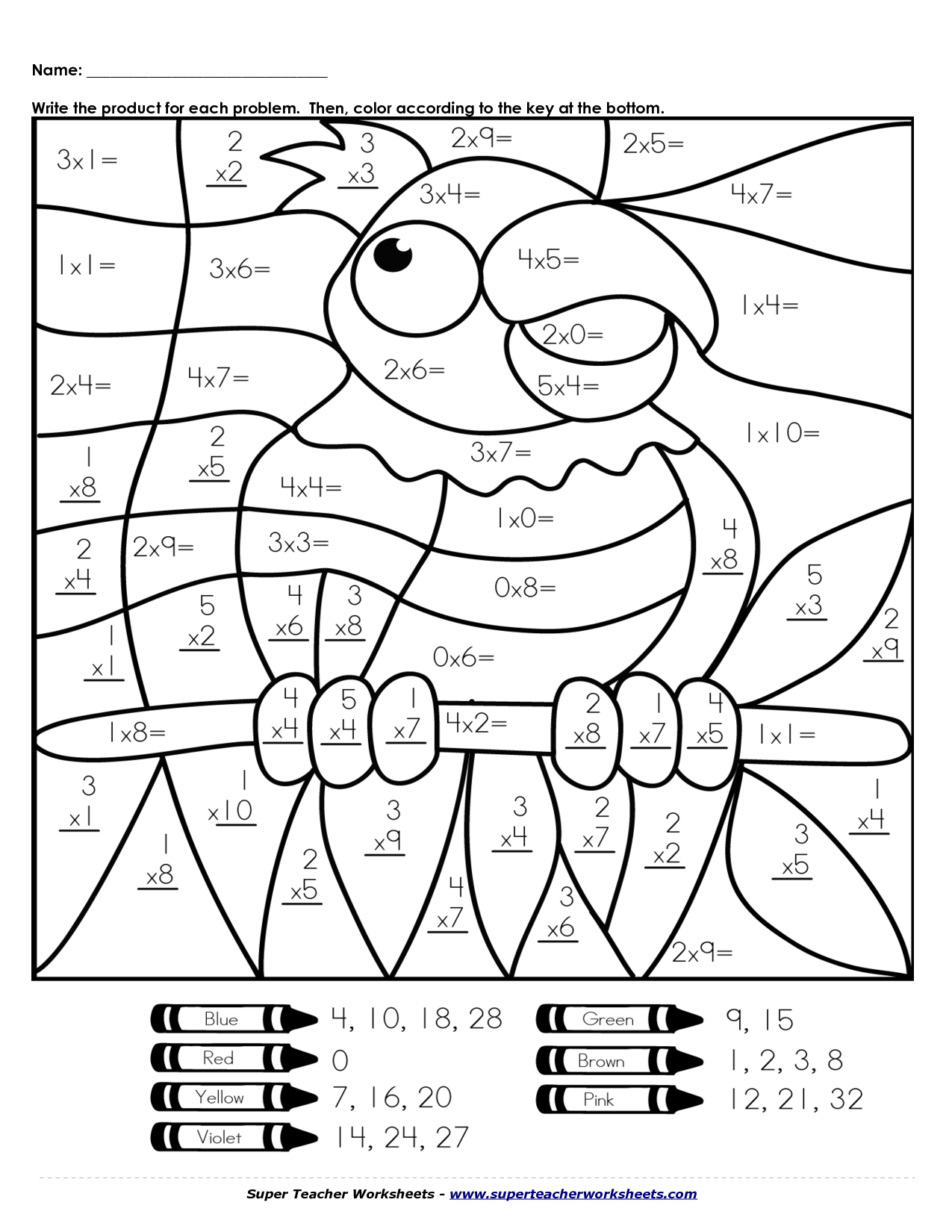 Coloriage Magique Multiplication | 3Rd Grade Math dedans Coloriage Magique,