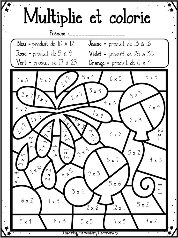 Coloriage Magique Multiplication | Coloriage Magique destiné 5 Dessin