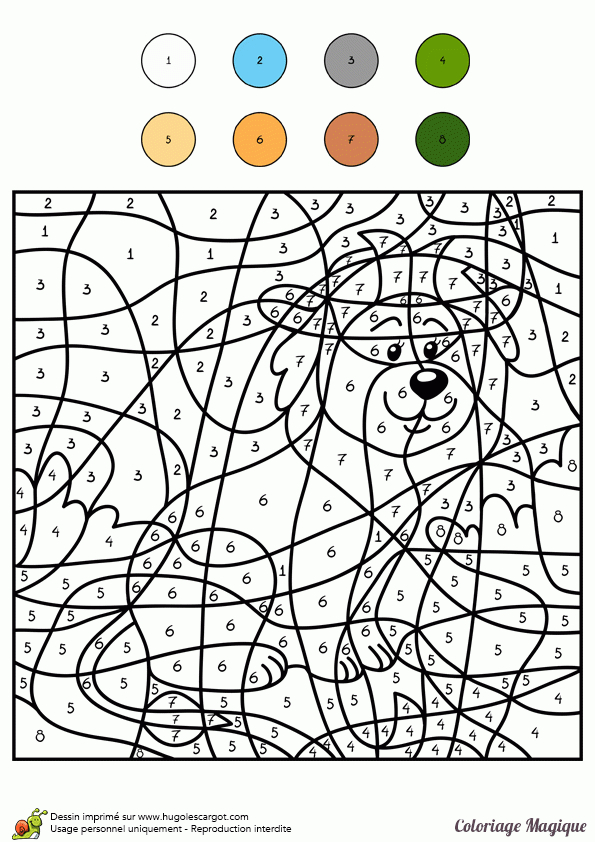 Coloriage Magique Niveau Cm1 D&amp;#039;Un Lion D&amp;#039;Afrique avec Coloriage Magique S