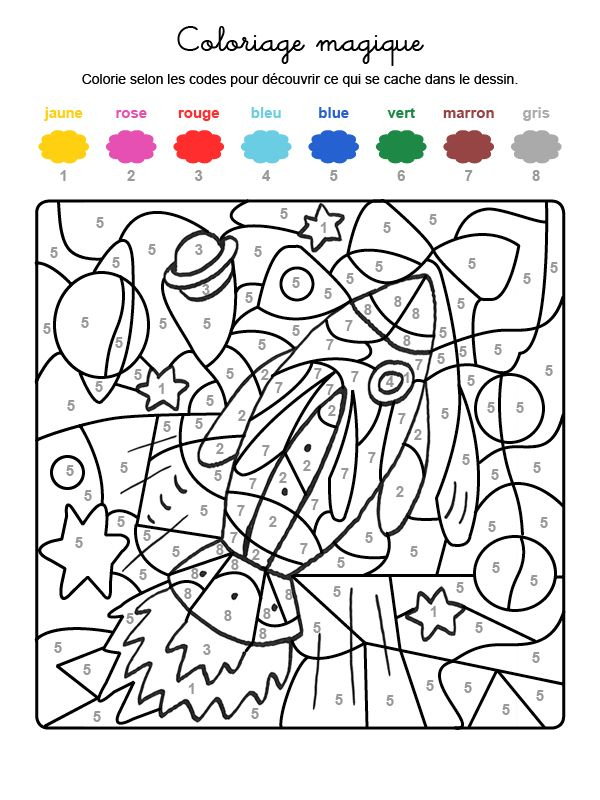 Coloriage Magique Pour Aller Dans L'Espace dedans Coloriage Magique S