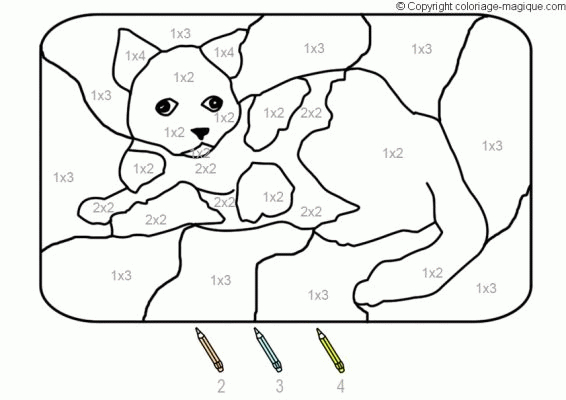 Coloriage Magique Table De Multiplication 2 3 4 5 intérieur Coloriage Magique X4