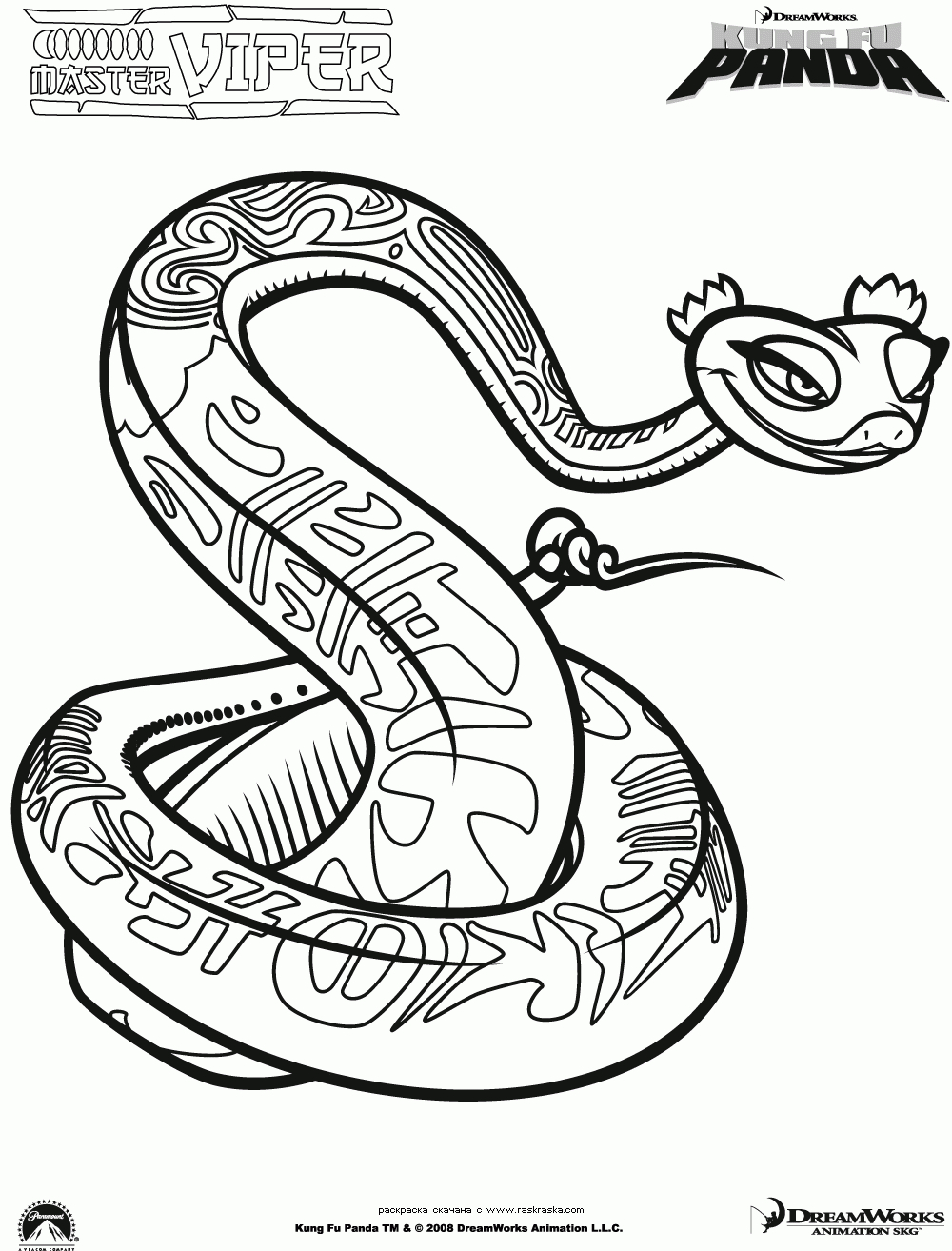 Coloriage - Maître Serpent dedans Coloriage Serpent