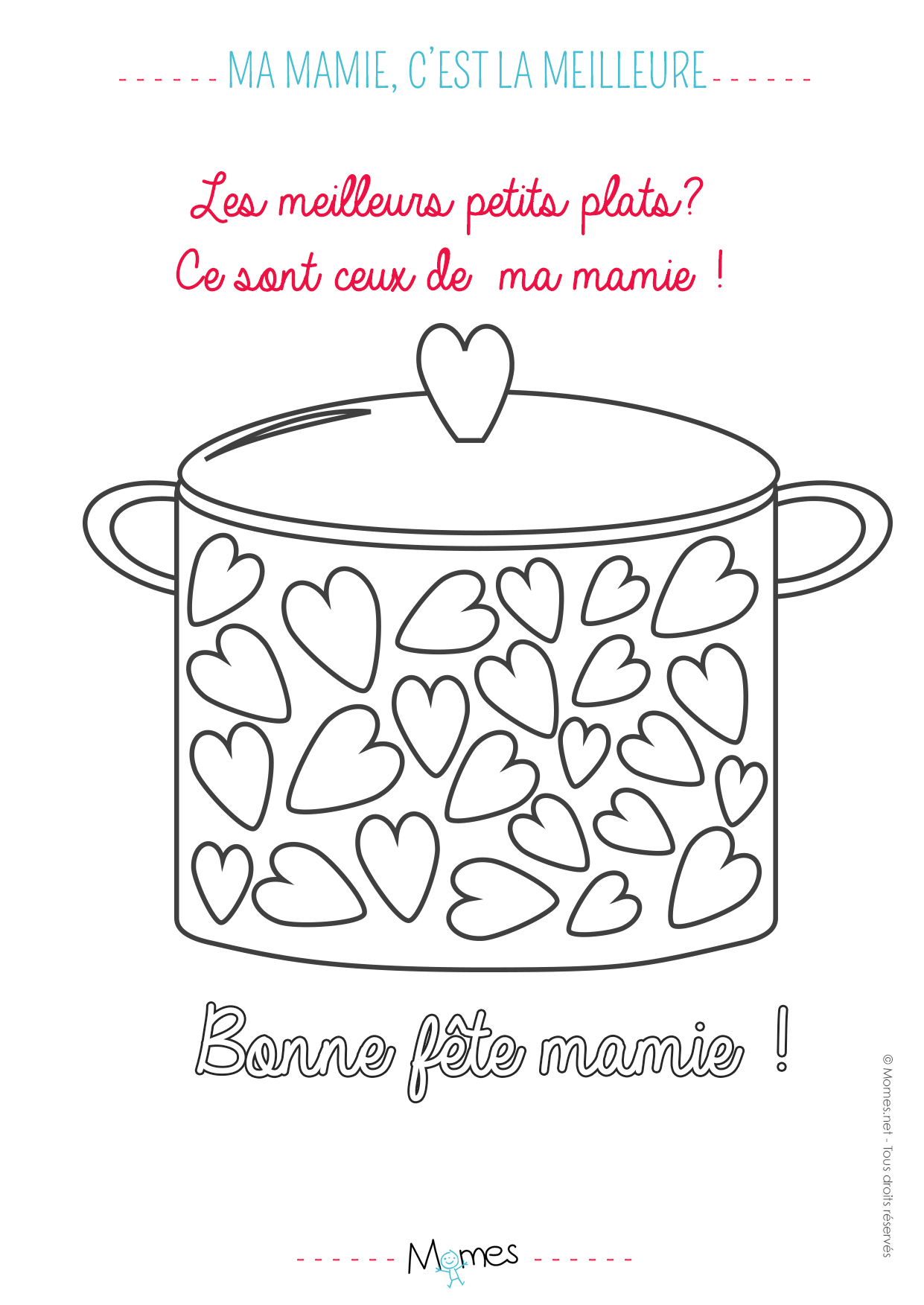 Coloriage Mamie C&amp;#039;Est La Meilleure #Petits-Plats | Momes pour C Dessin