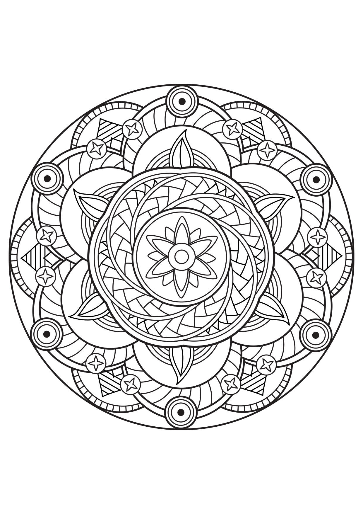 Coloriage Mandala - Coloriages Gratuits À Imprimer dedans Coloriage En Ligne,