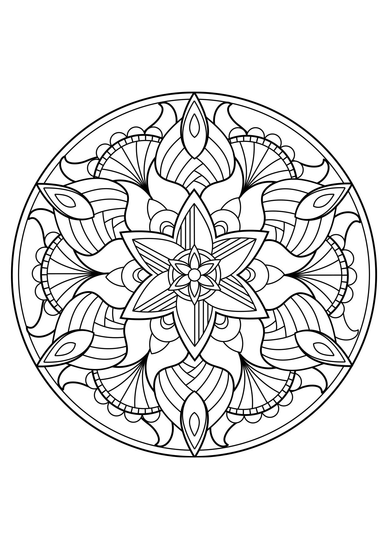 Coloriage Mandala - Coloriages Gratuits À Imprimer pour Dessin R A Imprimer