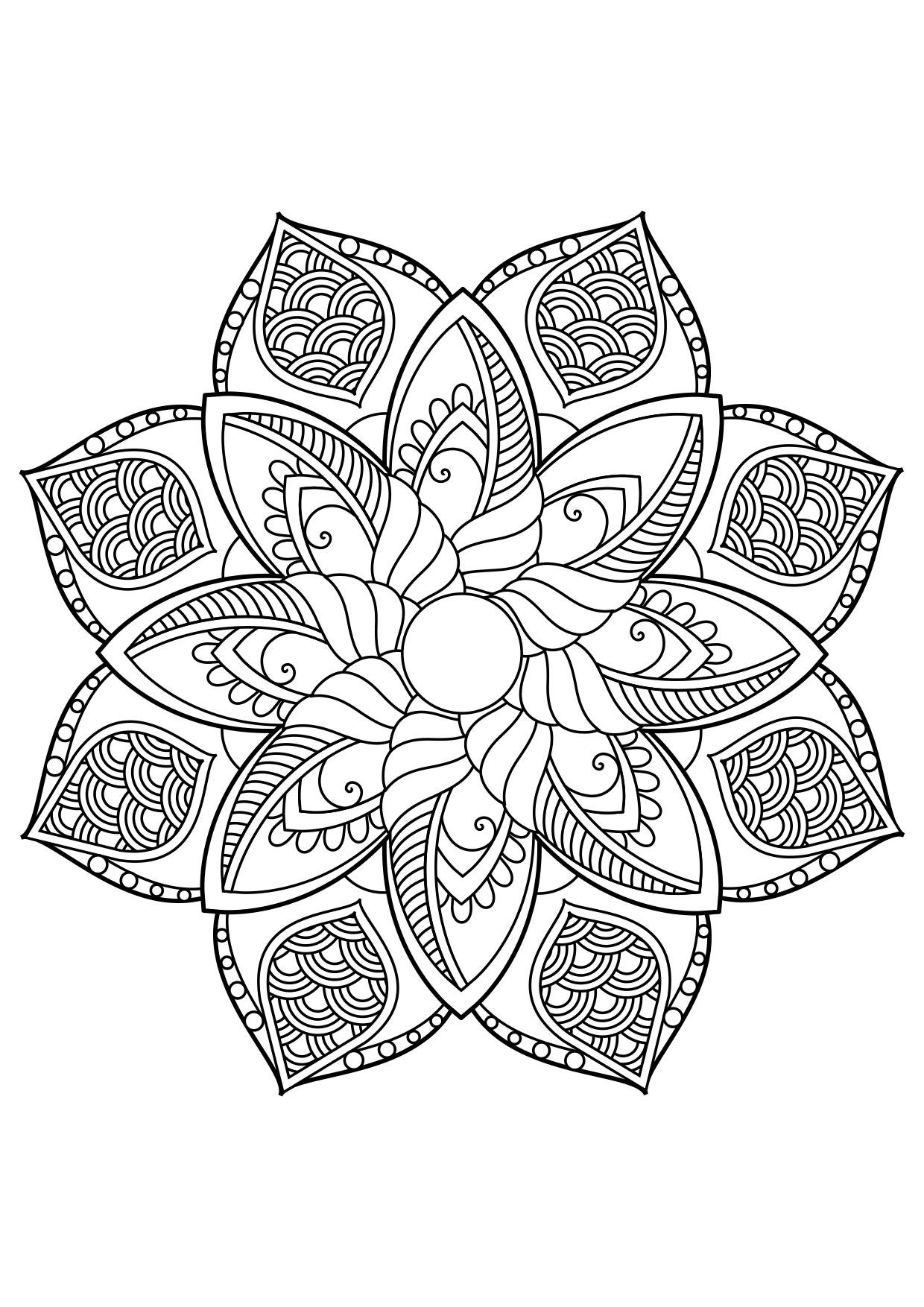 Coloriage Mandala - Coloriages Gratuits À Imprimer serapportantà Coloriage Coloriage,