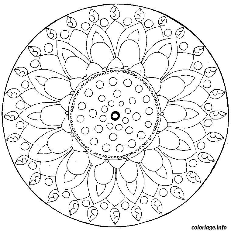 Coloriage Mandala Difficile 1 Dessin Mandala À Imprimer dedans Coloriage Difficile