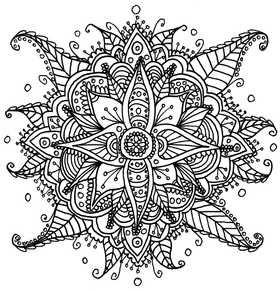 Coloriage Mandala Fleur Difficile À Imprimer tout Dessin À Colorier Difficile