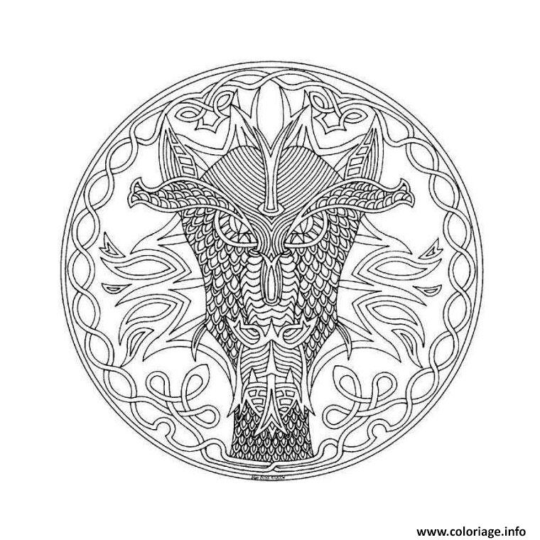 Coloriage Mandala Girafe Simple Dessin Mandala Animaux À concernant Coloriage À Imprimer Mandala Disney