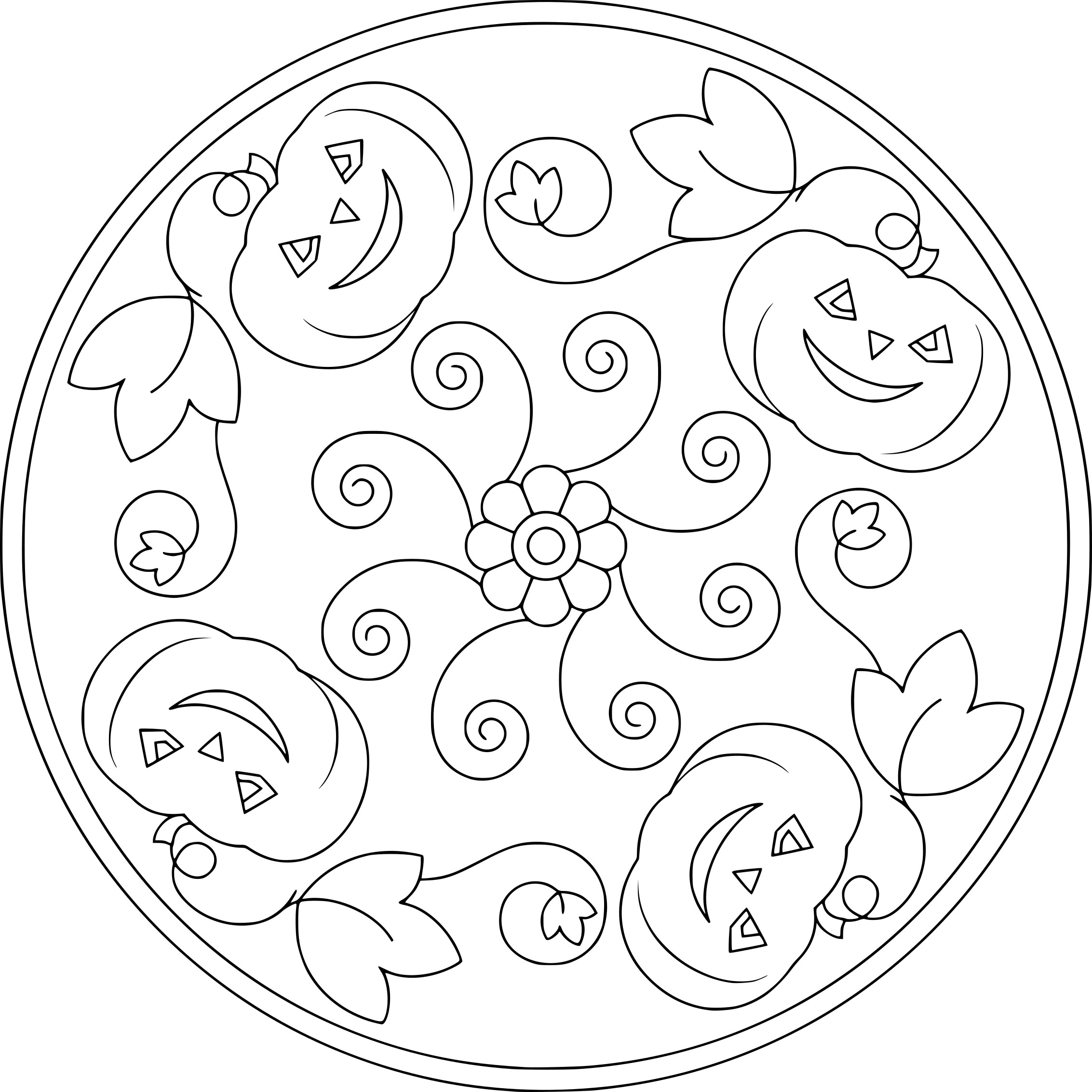 Coloriage Mandala Halloween Et Dessin À Imprimer destiné Coloriage Mandala À Imprimer