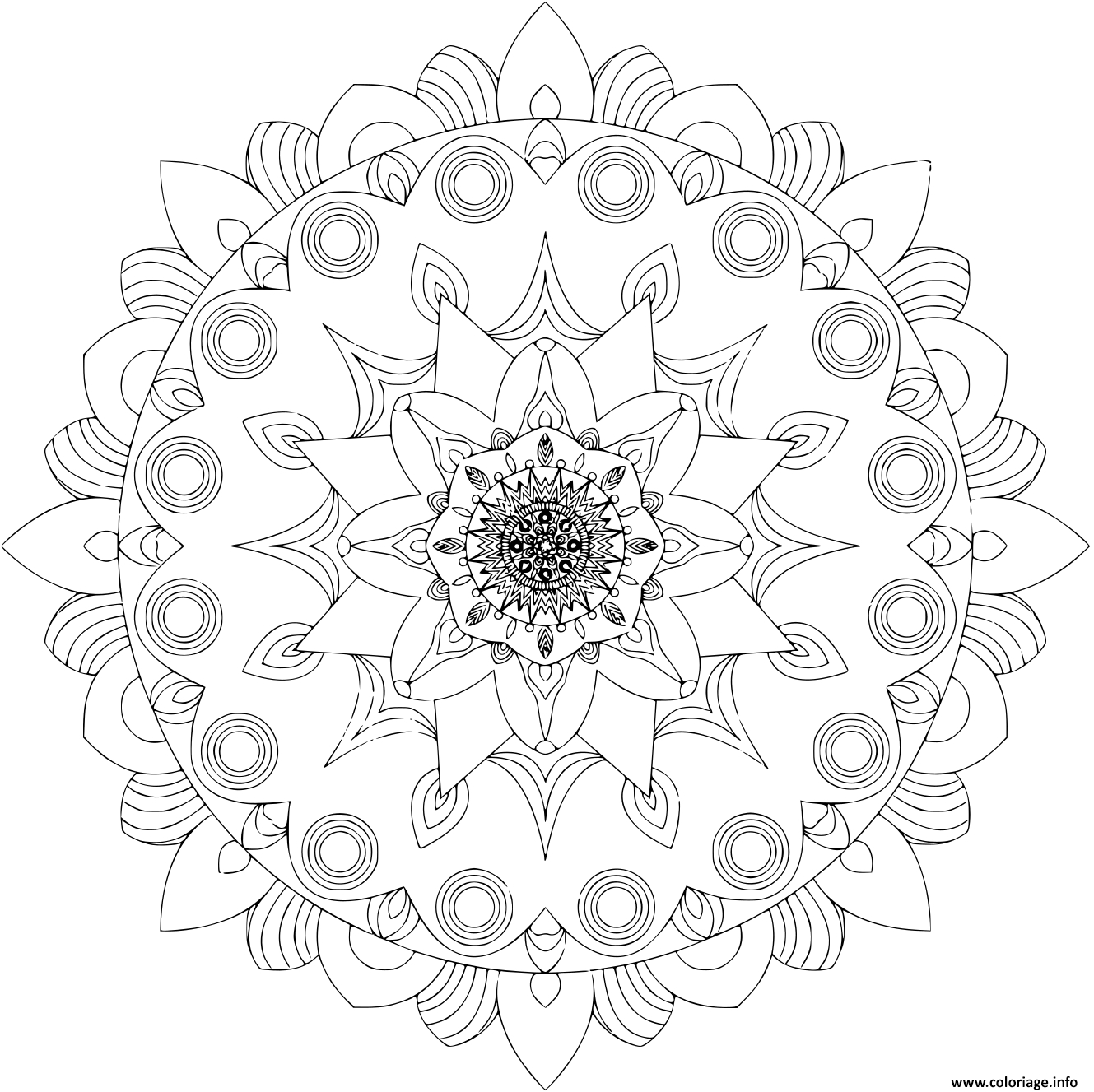 Coloriage Mandala Islam Arabic Indian Moroccan Dessin dedans Coloriage À Imprimer Mandala Disney