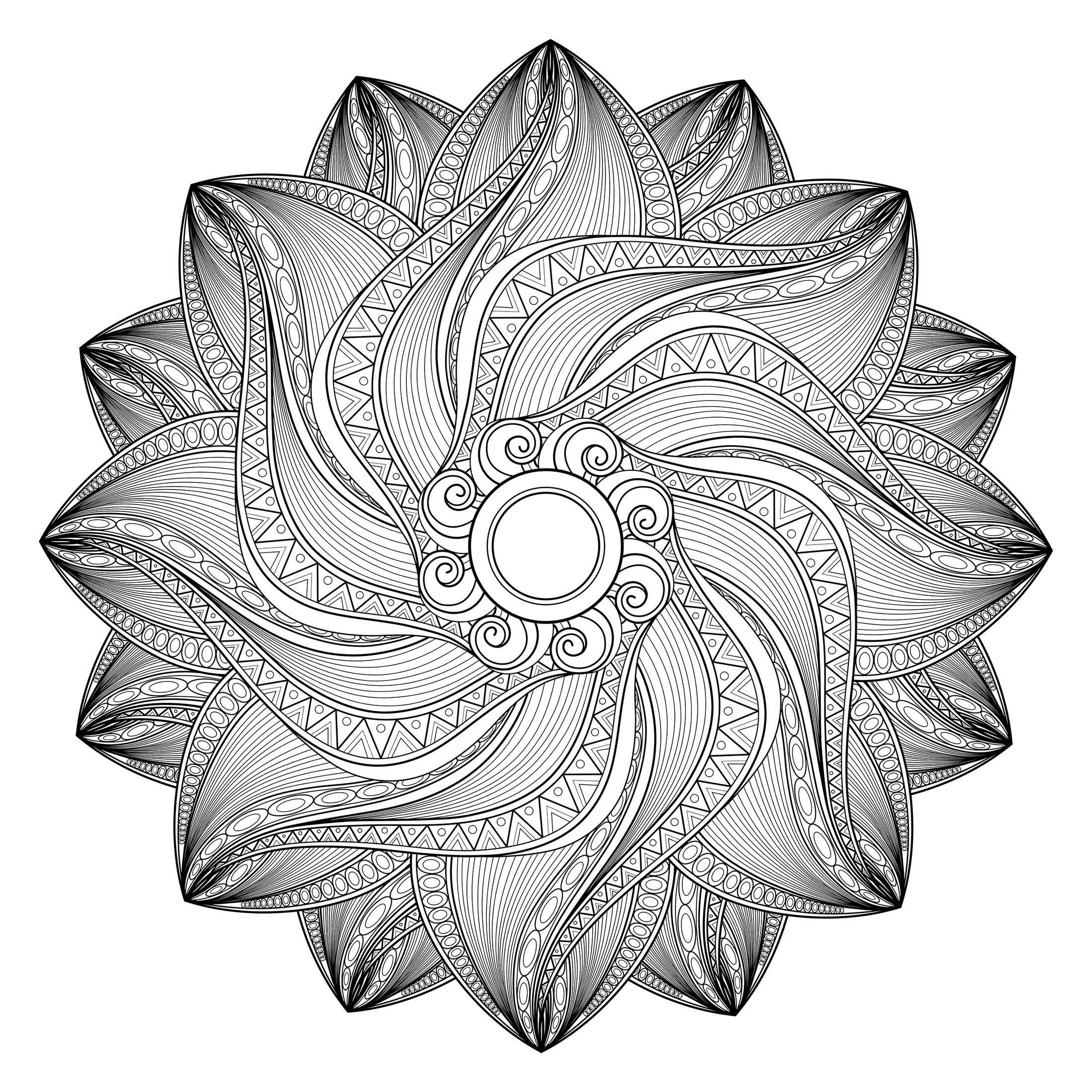 Coloriage Mandala Tres Difficile avec Coloriage Difficile