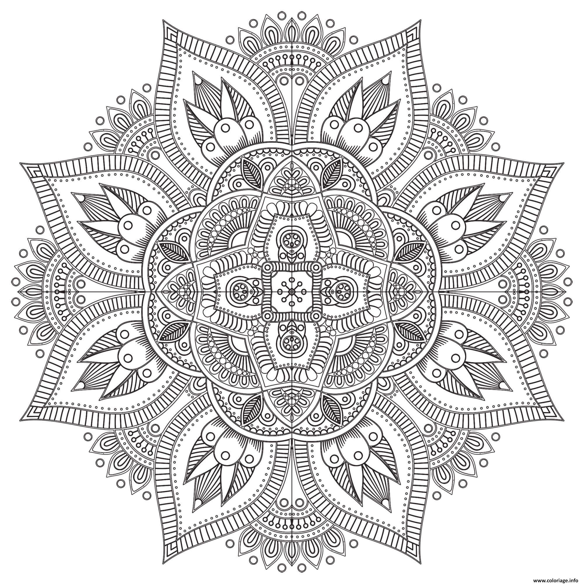 Coloriage Mandala Zen Antistress Difficile Dessin serapportantà Coloriage Zen,