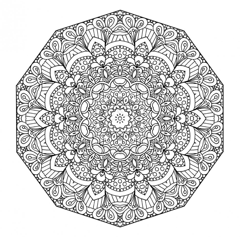 Coloriage Mandalas Difficile À Imprimer Pour Les Enfants avec Dessin À Colorier Difficile