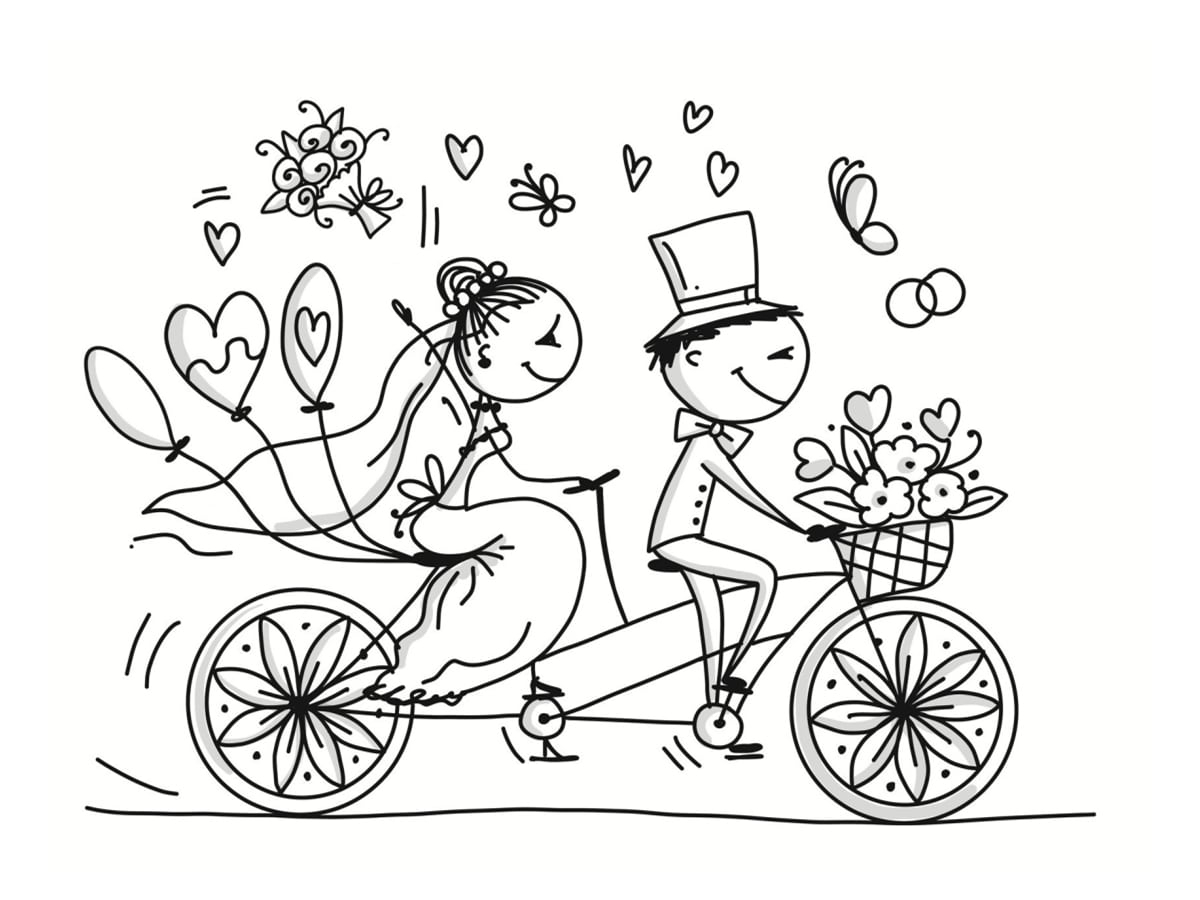 Coloriage Mariage : 30 Dessins À Imprimer Gratuitement serapportantà Coloriage N&amp;#039;Importe