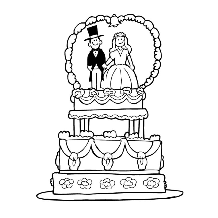 Coloriage Mariage #55955 (Fêtes Et Occasions Spéciales pour Dessin 50 Ans De Mariage