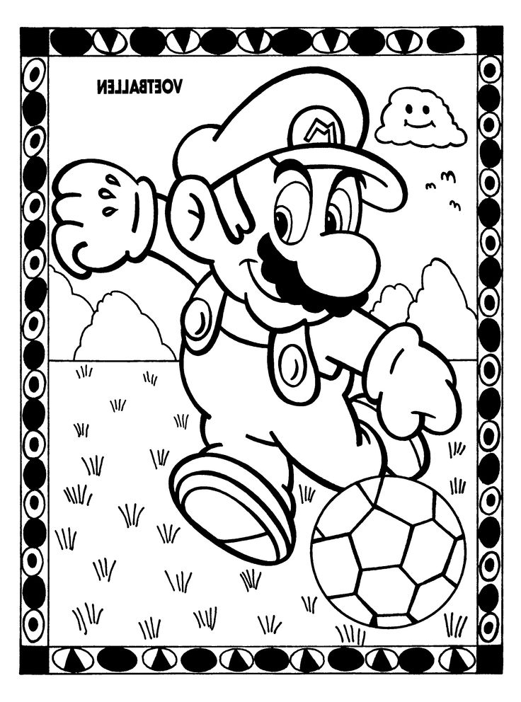 Coloriage Mario Joue Au Football À Imprimer | Art, Comics serapportantà B Max Coloriage A Imprimer