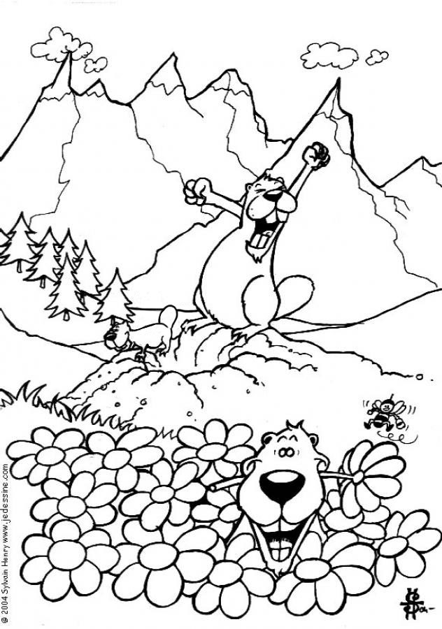 Coloriage Marmotte Gratuit À Imprimer pour Coloriage À Imprimer M