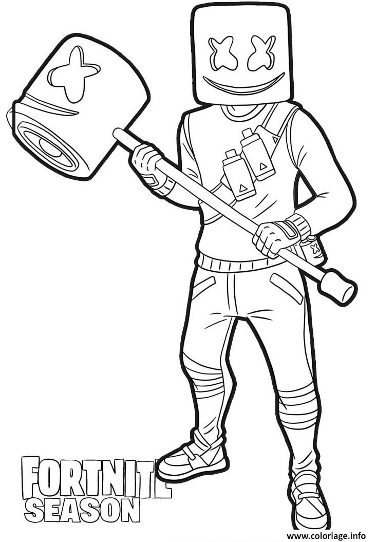 Coloriage Marsh Walk From Fortnite Dessin À Imprimer à Fortnite Saison 8 Coloriage