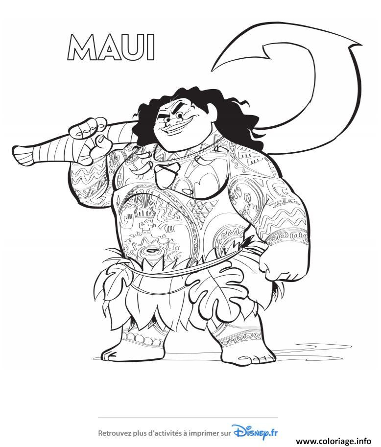 Coloriage Maui Du Film Disney Vaiana Dessin Vaiana Moana À pour Dessin Coloriage Vaiana