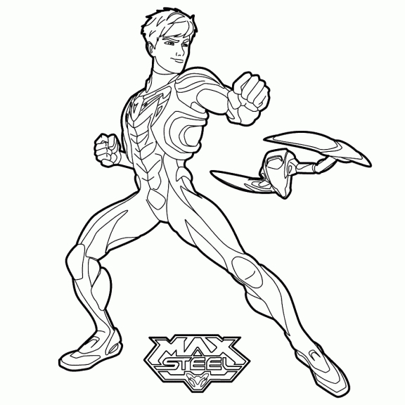 Coloriage Max Steel À Imprimer intérieur B Max Coloriage A Imprimer