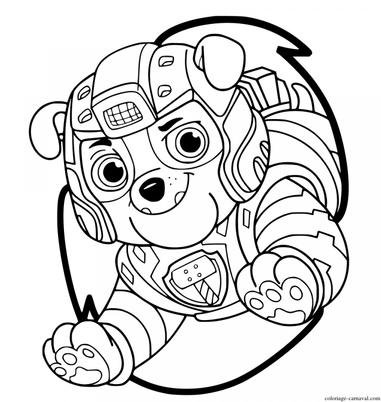 Coloriage Mighty Pups Rubble Bulldog À Imprimer Gratuit avec Coloriage Disney 2022,