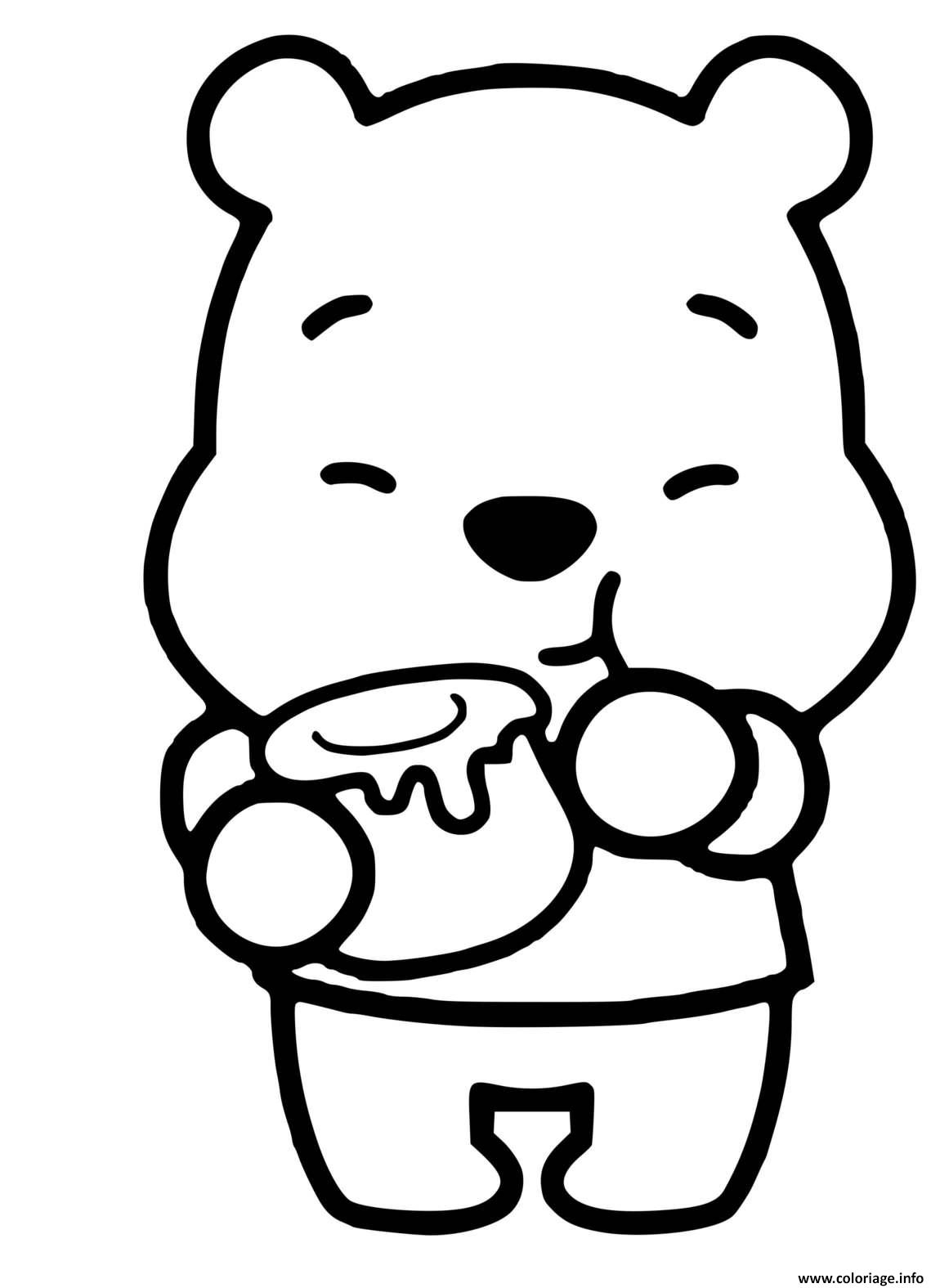 Coloriage Mini Bebe Winnie Mignon Kawaii Dessin Winnie à Coloriage Kawaii