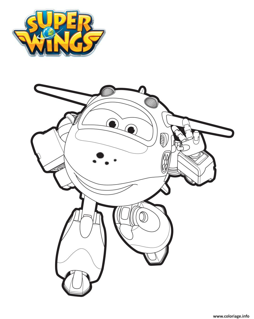 Coloriage Mira En Mode Robot Dessin Super Wings À Imprimer avec Dessin Animé Coloriage Super Wings