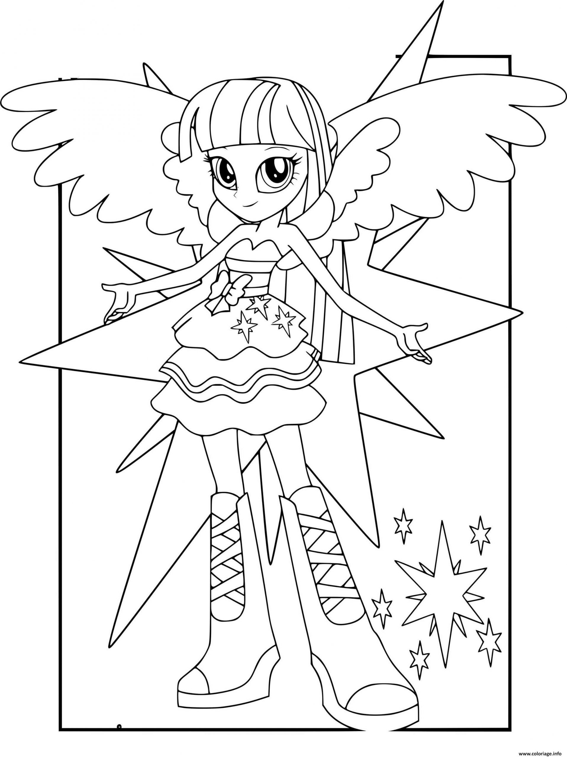 Coloriage Mlp Equestria Girls Twilight Sparkle Dessin pour Coloriage Imprimer,