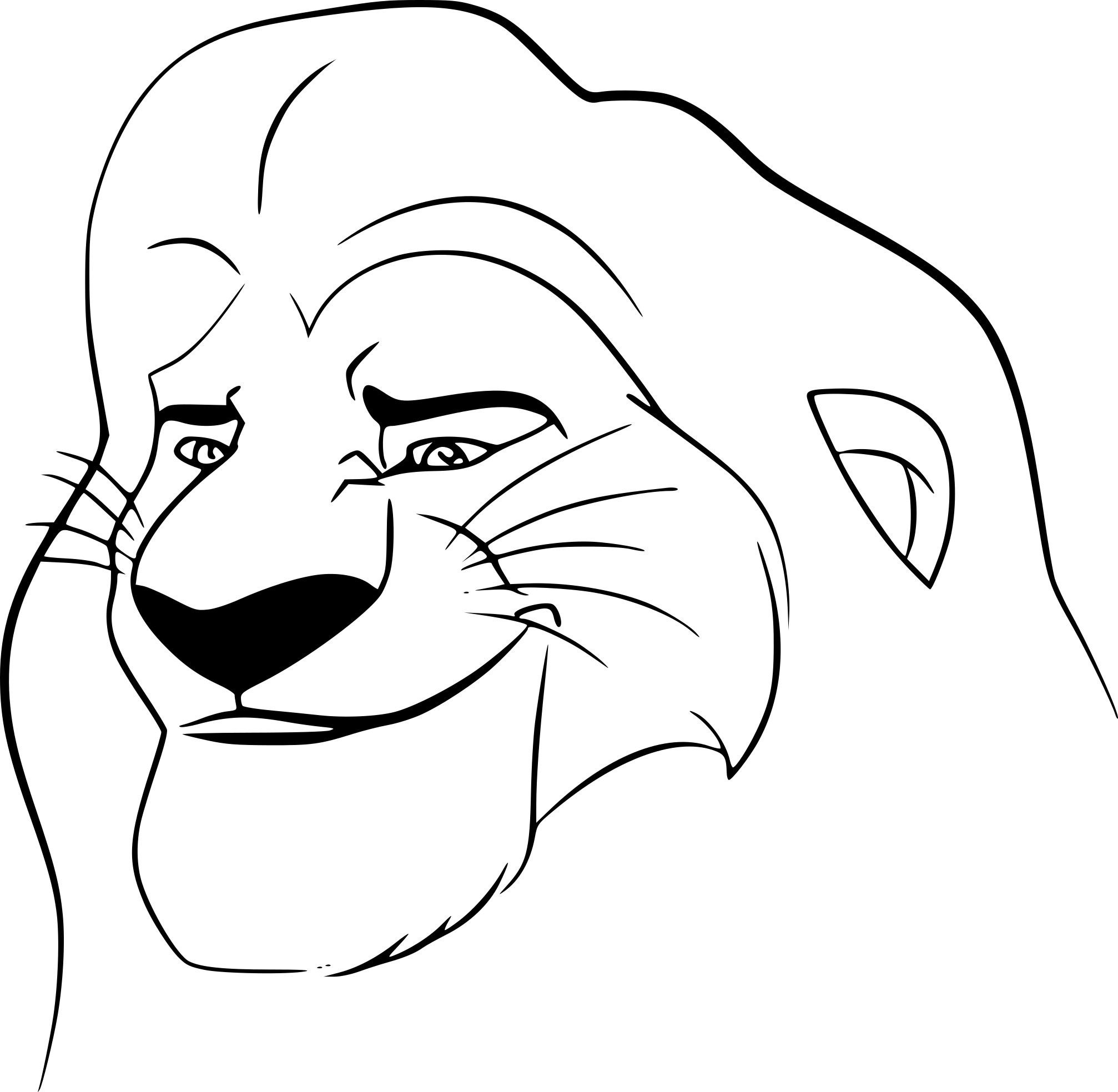 Coloriage Mufasa À Imprimer avec R Dessin Facile