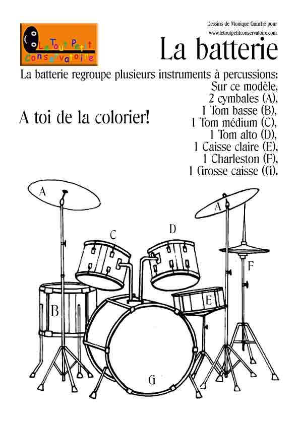 Coloriage Musical - Dessin À Imprimer Et A Colorier De dedans Coloriage Instrument De Musique