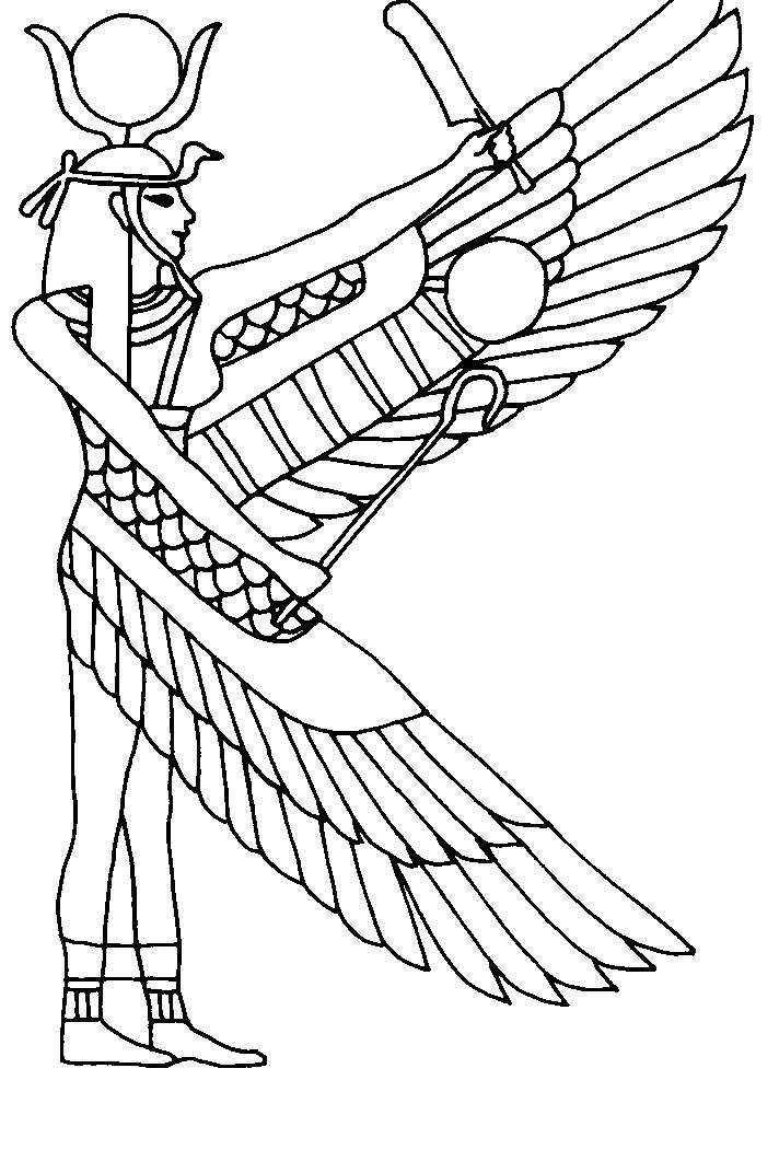 Coloriage Mythologie Égyptienne #111175 (Dieux Et Déesses avec Coloriage Dessin Egypte